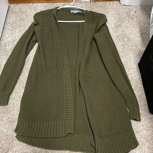 Long forest green cardigan. Size small. Brand Marled